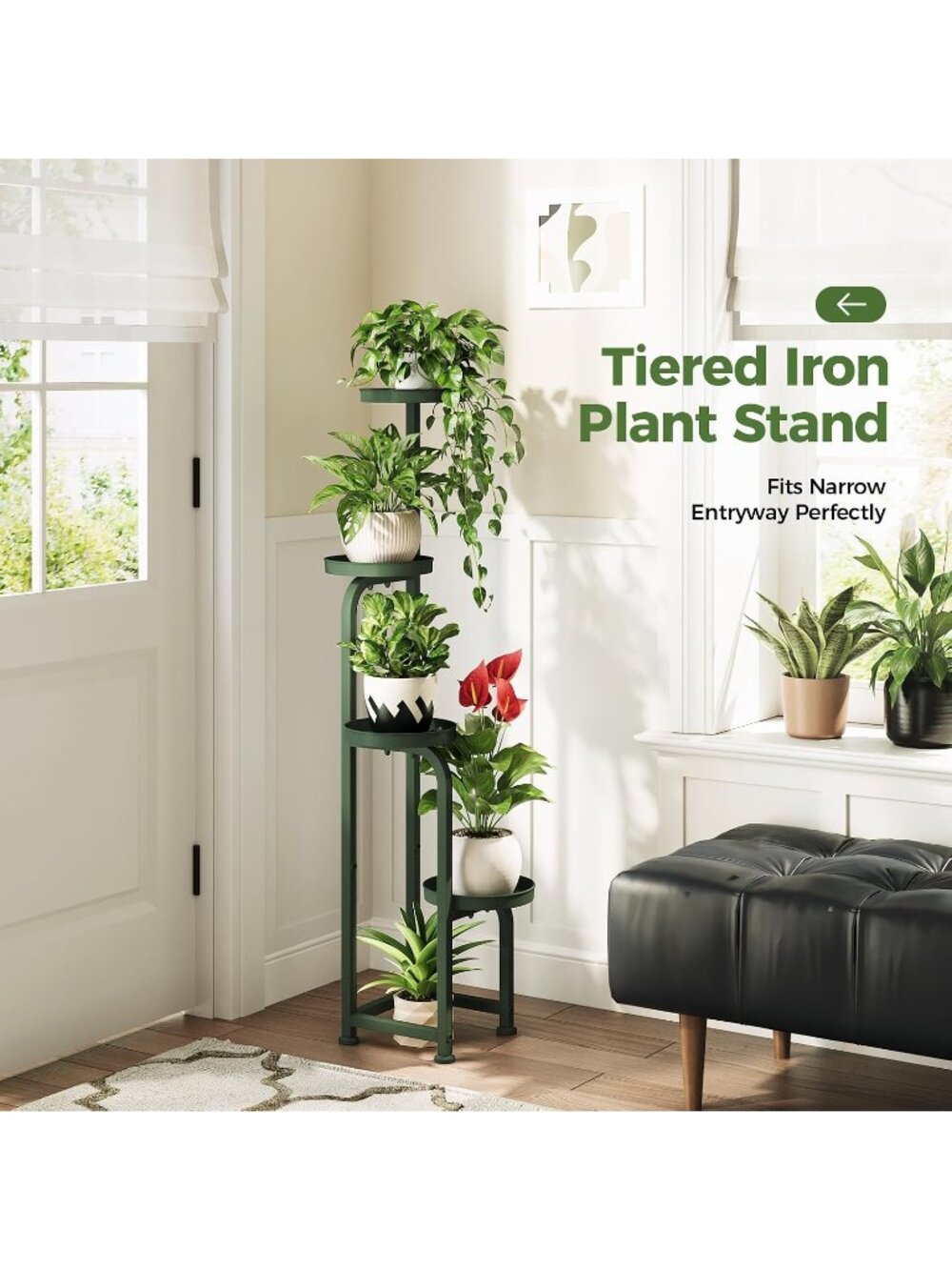 New Corner Plant Stand Indoor Outdoor Tall Metal Flower Pot Stands - Picture 3 of 6